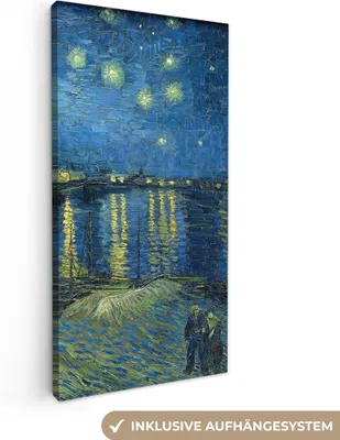 Obrázok produktu pre MuchoWow® - Plátno - Hviezdna noc - Vincent van Gogh, nástenný obraz, nástenné dekorácie obrazy obývacia izba, 40x80cm