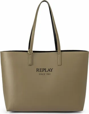Imagen del producto de REPLAY bolso shopper bolso de hombro Shoulder Bag Dusty Olive + Black verde oliva