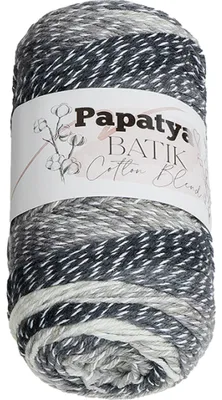 Immagine prodotto di PAPATYA Cotone BLEND batik - 100g / 225 m - Bianco,Nero,Grigio