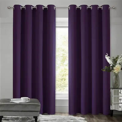Obrázok produktu pre Závesy proti chladu, fialové, 2 kusy, výška 229 cm, šírka 140 cm