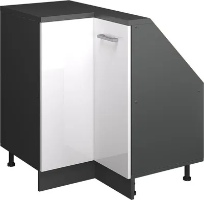 Produktbild von Dachschrägenschrank Eckschrank Vicco Rion Weiß Hochglanz 75.6 x 81.6 cm mit 1 Tür, Model 58613