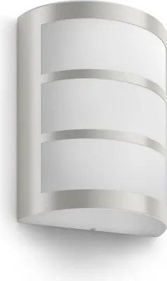 Obrázek produktu pro Philips Nástěnné svítidlo Python 3,8 W, Venkovní světlo na zeď, Nerezová ocel, Kov, IP44, Terasa, Zahrada, II