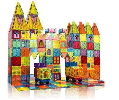 Produktbild von Magnetische Bausteine 100 Teile – Magnetic Tiles – Montessori Spielzeug 3+