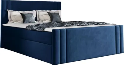 Produktbild von MIRJAN24 Boxspringbett Carmen, Stilvoll Doppelbett mit zwei Bettkästen, Schlafzimmer Ehebett (Amor Velvet 4314, Größe: 180x200 cm)
