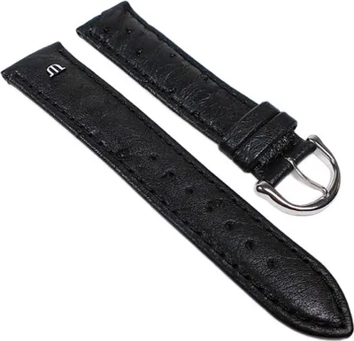 Produktbild von Maurice Lacroix Farmenstrauss XL | Uhrenarmband Leder Schwarz 30551, Stegbreite:20mm, Schließe:Silbern