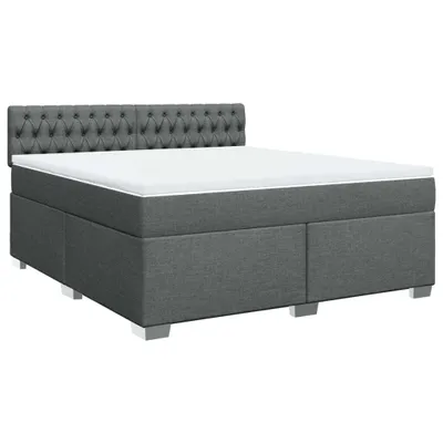 Produktbild von Boxspringbett mit Matratze Dunkelgrau 180x200 cm Stoff