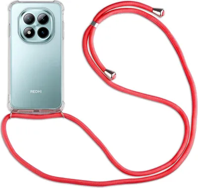 Produktbild von Handykette für Xiaomi Redmi Note 15 Pro 5G Hülle mit Band Case Handyhülle mit Kette in Rot