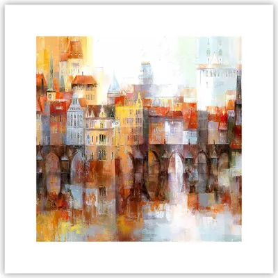 Produktbild von Poster - Poster ohne Rahmen - Stadt Mietshaus - 30x30 cm - Wand Bild - Wanddeko - Wandbilder - Kunstposter - Wandposter - Bilder - Kunstdruck - Wanddekoration - Wandbild - P2XAC30x30-3476