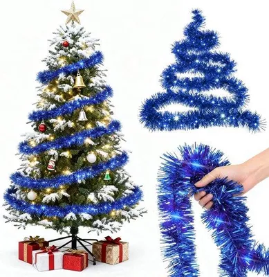 Produktbild von Weihnachtsgirlanden Glitzernd Metall - 10 Stück, 18 Meter