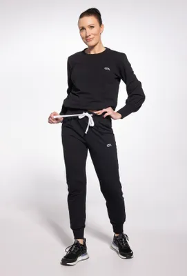 Zdjęcie produktu dla Gatta - Dresowe Spodnie Damskie Bawełniane Sportowe - Czarne - XL