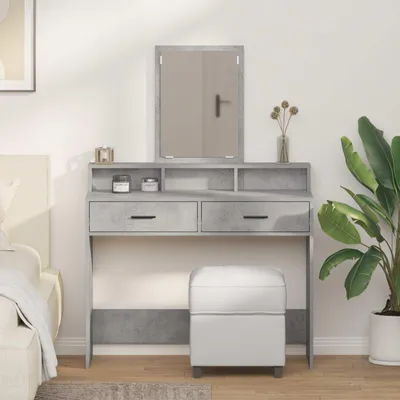 Produktbild von vidaXL Schminktisch Beton Grau 100 x 41 x 140 cm Holzwerkstoff
