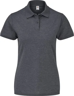 Produktbild von Fruit Of The Loom Damen 65/35 Poloshirt, Kurzarm BC384 (2XL) (Meliert Dunkelgrau)