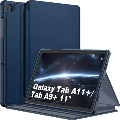 Produktbild von Fintie Hülle für Samsung Galaxy Tab A11+ Plus 11" 2025 / Tab A9+ Plus 11 Zoll 2023, Slim TPU Folio Tablet Schutzhülle mit Standfunktion, Dunkelblau
