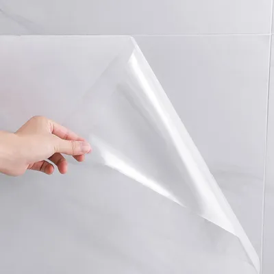 Produktbild von Klebefolie Transparent Selbstklebend Folie, ölbeständige Wandaufkleber, Möbel Wandschutzfolie für Tapete Wasserfest Deko,Schutz für Wände, Möbel, Haus, Büro (40cm X 3m)