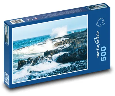 Produktbild von Puzzle 500 Wilde Küstenwellen - martinpuzzle