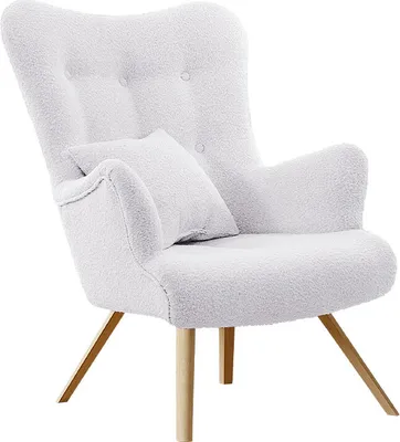 Produktbild von MIRJAN24 Sessel Zawil Boucle, Vintage Relaxsessel, Polstersessel, Wohnzimmersessel vom Hersteller (Farbe: Baloo 2073)