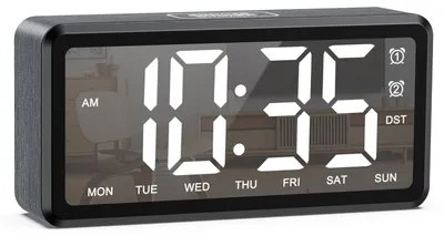 Digitalwecker mit LED-Display, 2 Alarmen, Dimmer, Schlummerfunktion