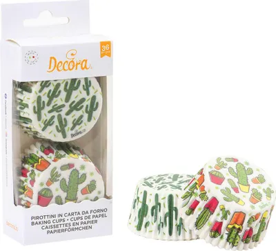 Produktbild von Muffinförmchen KAKTUS 50x32mm 36 Stück