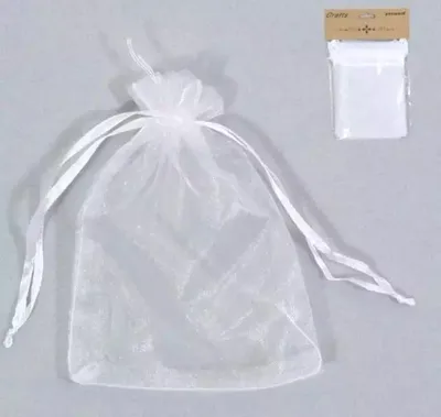 Imagen del producto de Bolsas de organza blancas, 10x15 cm
