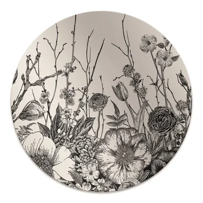 Obrázok produktu pre Okrúhla Podlahová ochranná podložka - Ochranná podložka pod stoličku - Podlahová podložka - 140x100 cm - Lúka