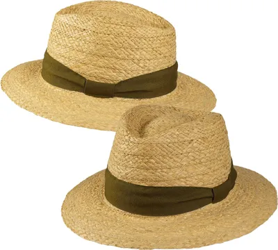 Produktbild von Strohhut 100% Stroh Sommerhut Sonnenhut Strandhut, Braun, 57