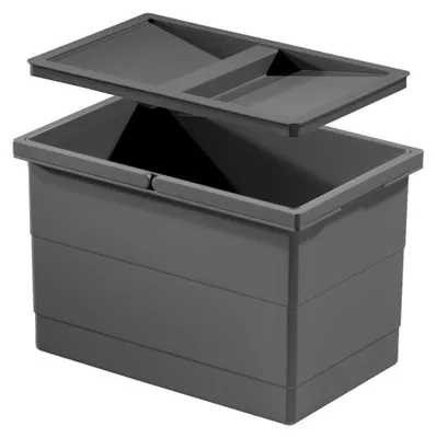 Produktbild von Hailo Inneneimer 1225859 dunkelgrau 415 x 242 x 210 mm mit Deckel