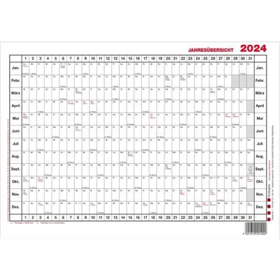Produktbild von Jahresübersicht 12 Monate Kalendarium 2027