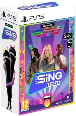 Obrázok produktu pre PLAION Let's Sing 2026 + 2 Mics, PlayStation 5, Režim multiplayer, Očakávané hodnotenie