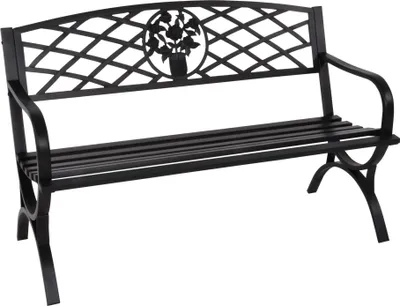 Produktbild von VDD - Gartenbank - schwarz - 2 Personen - 60x127x85