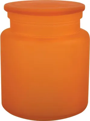 Immagine prodotto di Spirella universal tin Yoko, barattolo per cosmetici, barattolo in cotone idrofilo, contenitore da bagno, vetro, 10,2 x 12 cm, arancione