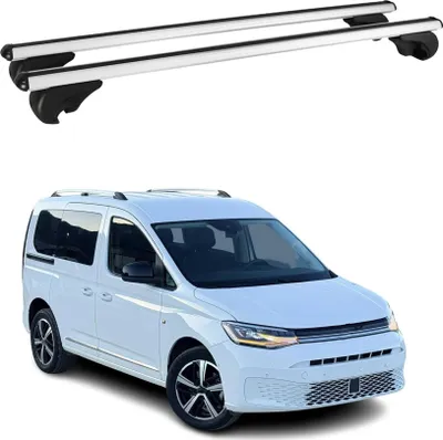 Image de Barres de toit Transversales pour VW Caddy 2020-2024 Aluminium Argent