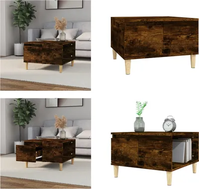 Produktbild von vidaXL Couchtisch Räuchereiche 55x55x36,5 cm Holzwerkstoff - Couchtisch - Couchtische - Beistelltisch - Sofatisch