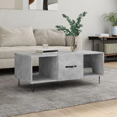 Produktbild von The Living Store Couchtisch Betongrau 102x50x40 cm Holzwerkstoff