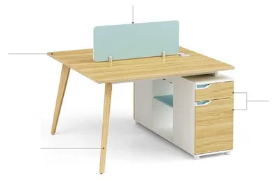 Immagine prodotto di scrivania tavolo workstation 2 postazioni di lavoro tavoli da banco in legno mobili da ufficio