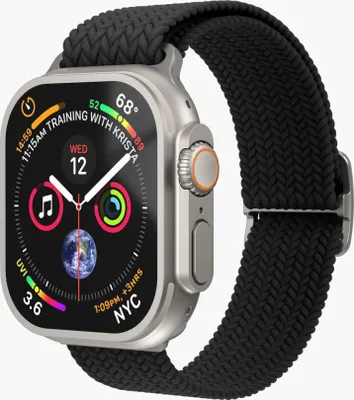 Immagine prodotto di Cinturino per orologio Vonmählen - Loop intrecciato - Cinturino per Apple Watch 40 / 41 / 42 mm, nero