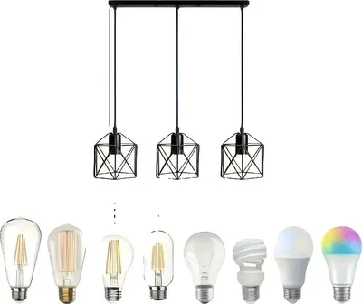 Productafbeelding van Hanglamp, geometrisch ontwerp, 3-lamps, zwart, 3-licht