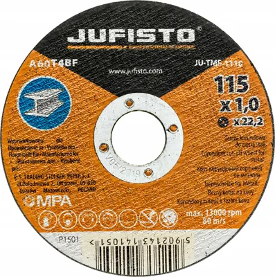 Produktbild von Jufisto Korund-Trennscheibe 115 x 1.0 mm für Stahl