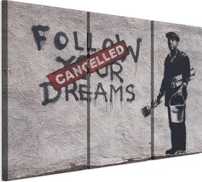 Image de LUMASOUL Tableau sur toile, motif nature, tableaux muraux cadre bois, Tableau Mural pour Salon & Chambre, 90x60 cm Banksy