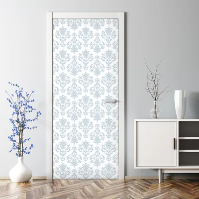 Produktbild von Dekorative Türposter selbstklebend Klebefolie Wandaufkleber Türaufkleber Vintage blau grau 77 x 200 cm