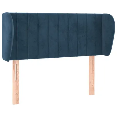 Produktbild von Kopfteil mit Ohren Dunkelblau 93x23x78/88 cm Samt