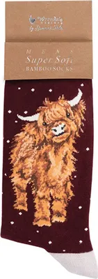 Produktbild von Wrendale Designs Herren Socken Christ-Rind Highland Kuh