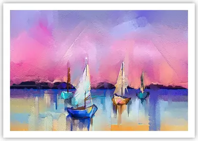 Produktbild von Poster - Poster ohne Rahmen - Segelboot See - 100x70 cm - Wand Bild - Wanddeko - Wandbilder - Kunstposter - Wandposter - Bilder - Kunstdruck - Wanddekoration - Wandbild - P2XAA100x70-4099