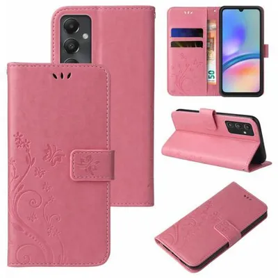Produktbild von Kunstleder Flip-Hülle Floral für Samsung Galaxy A Serie - Farbe: Rosegold - Modellkompatibilität: Für Samsung Galaxy A05s