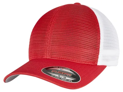 Image de Casquette Flexfit « 360 », Omnimesh LT2949 (S-M) (rouge/blanc)
