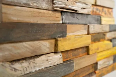 Productafbeelding van Teakea - Teak Plakhout Wandpanelen | Bohemian | Paneel 55 x 18 x 2