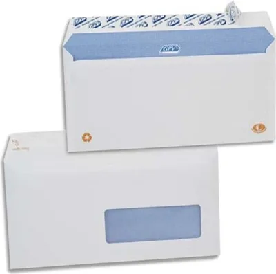 Produktbild von GPV France 2715, DL (110 x 220 mm), Weiß, Papier, 45 x 100 mm, 90 g/m², 5,095 g