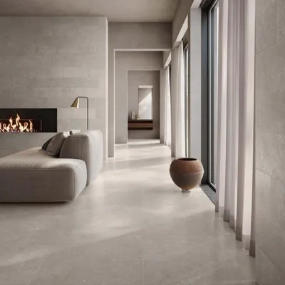 Zdjęcie produktu dla CASA39 Płytki imitujące beton, białe, 37 x 75 cm, Casalgrande Padana Beton