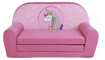 Produktbild von Kindersofa "MINI" zum Aufklappen Einhorn W386 44 FORTISLINE