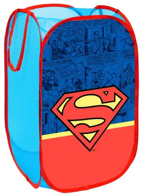 Produktbild von Aufbewahrungskorb Superman - Pop-Up Korb für Kinder Wäschekorb Spielzeugnetz