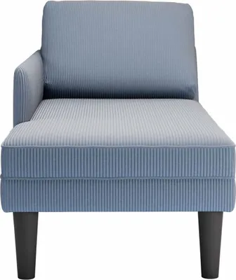 Produktbild von vidaXL Chaiselongue mit Kissen Blau Cordstoff